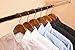 Topline Classic Wood Shirt Hangers - Walnut Finish (10-Pack)