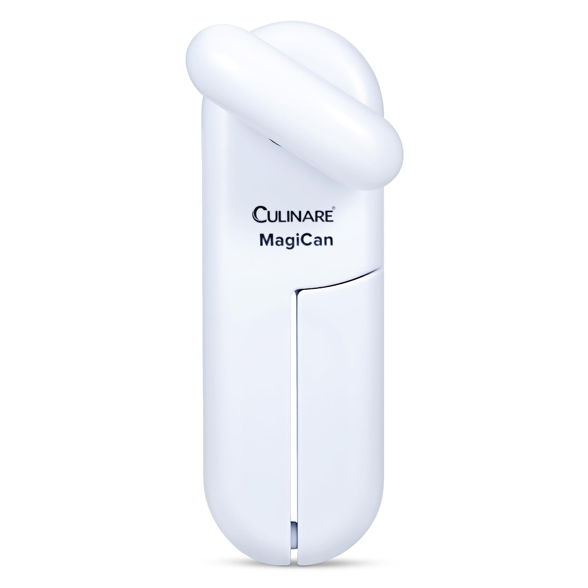 Culinare C10015 MagiCan Tin Opener | White | Plastic/Stainless Steel | Manual Can Opener | Comfortable Handle for Safety and Ease | Heavy Duty Stainless Steel Cutting Wheel