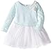 Sweet Heart Rose Little Girls' Novelty Knit Drop Waist Dress with Glitter Skirt