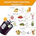 Portable Juicer Blender, Beckool Travel Personal USB Mixer Juice Cup with Updated 6 Blades and More Powerful Motor, 13Oz Water Bottle, 4000mAh Rechargeable Battery-Purple