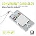 Gear Beast Cell Phone Lanyard - Universal Neck Phone Holder w/Card Pocket and Silicone Neck Strap - Compatible with Most Smartphones, White