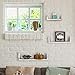 Kettle Bear Products LLC, Floating Shelves, Rustic, White, U Shaped, Wood, Wall Mounted, Set of 3, Bedroom, Bathroom, Kitchen, Nursery, Office, More