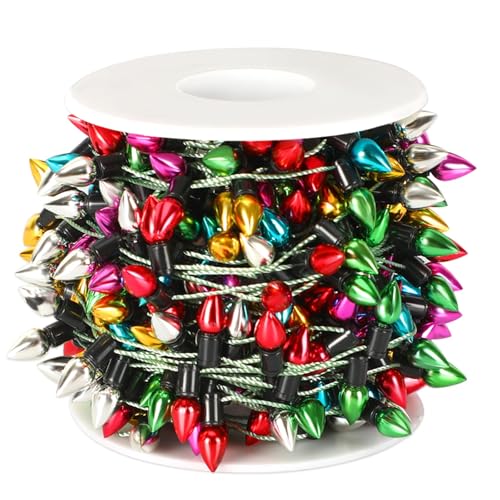 Jansun 32.8 Feet Dollhouse Fake Lights String, Miniatures Dollhouse Christmas Lights String Decorations for Doll House Miniature Furniture Crafts Accessories Christmas Holiday Wedding Party Decor