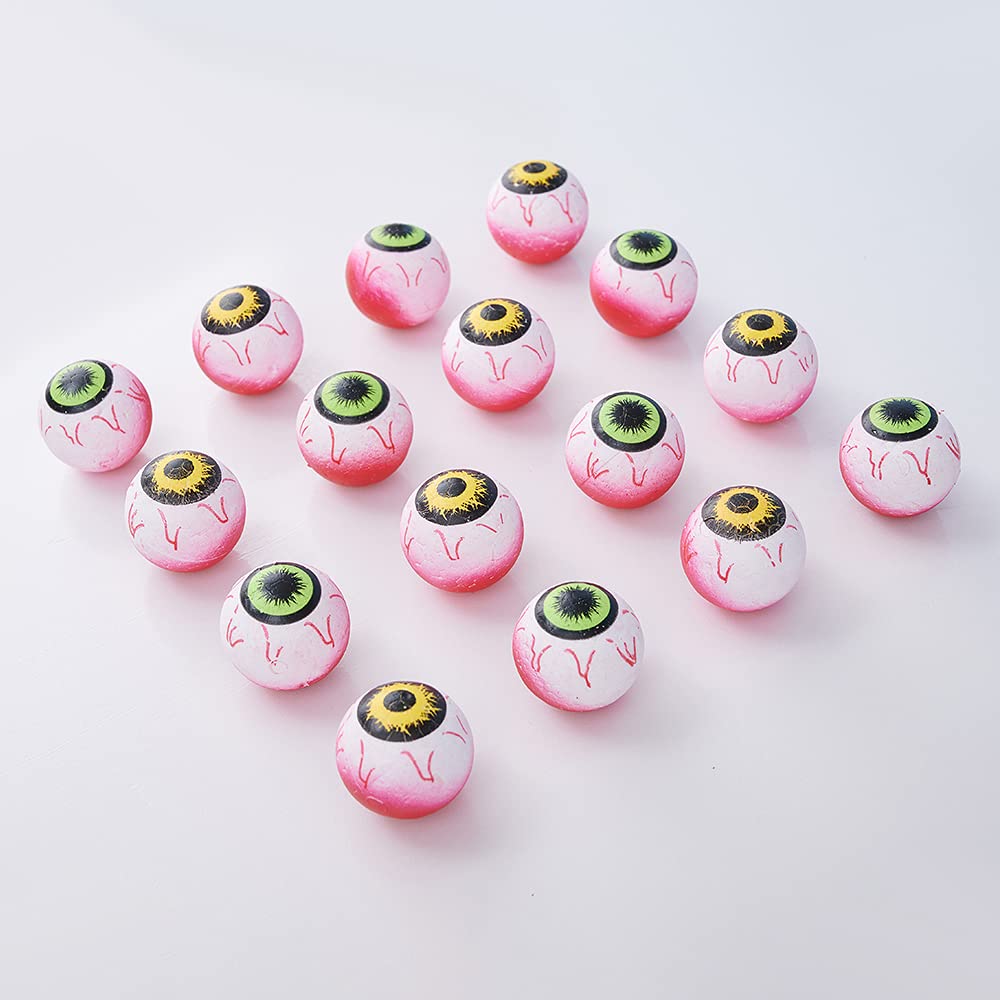 GEAMENT Halloween Decorations Scary Eyeballs Party Supplies Indoor Outdoor - 16Pcs Fake Horror Eyes Stuff 35mm (1.38") Simulation Props Favors
