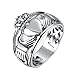HAMANY Jewelry Men's Stainless Steel Claddagh Ring with Celtic Knot Eternity Design,Size 13