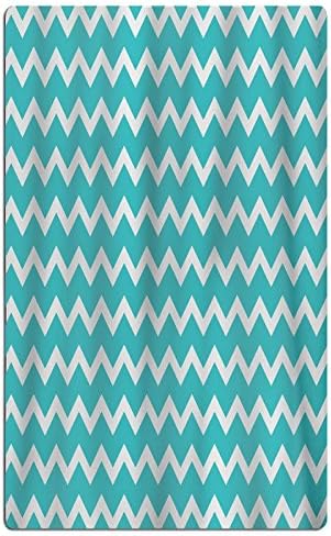 Custom Microfiber Beach Towel - Oversized 31.49" X 51.18" Fast Dry Bath Towel, Super Absorbent Bath Sheet Teal Thick Chevron for Adults and Kids, Best for Travel, Pool, Beach, Swim