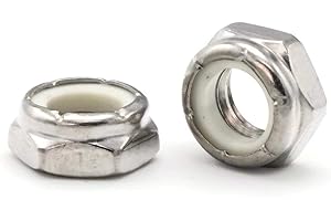 RAW PRODUCTS CORP Nylon Hex Jam Lock Nut Nylock 18-8 Stainless Steel - 5/16-24 (.502 Flats x .158 Height) ty-100