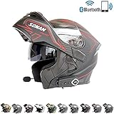 SOSONO Bluetooth Integrated Helmets Motorcycle