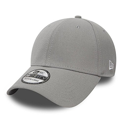 New Era Grey Grau Blank Stretch Fit Cap 3930 39thirty Curved Visor L XL