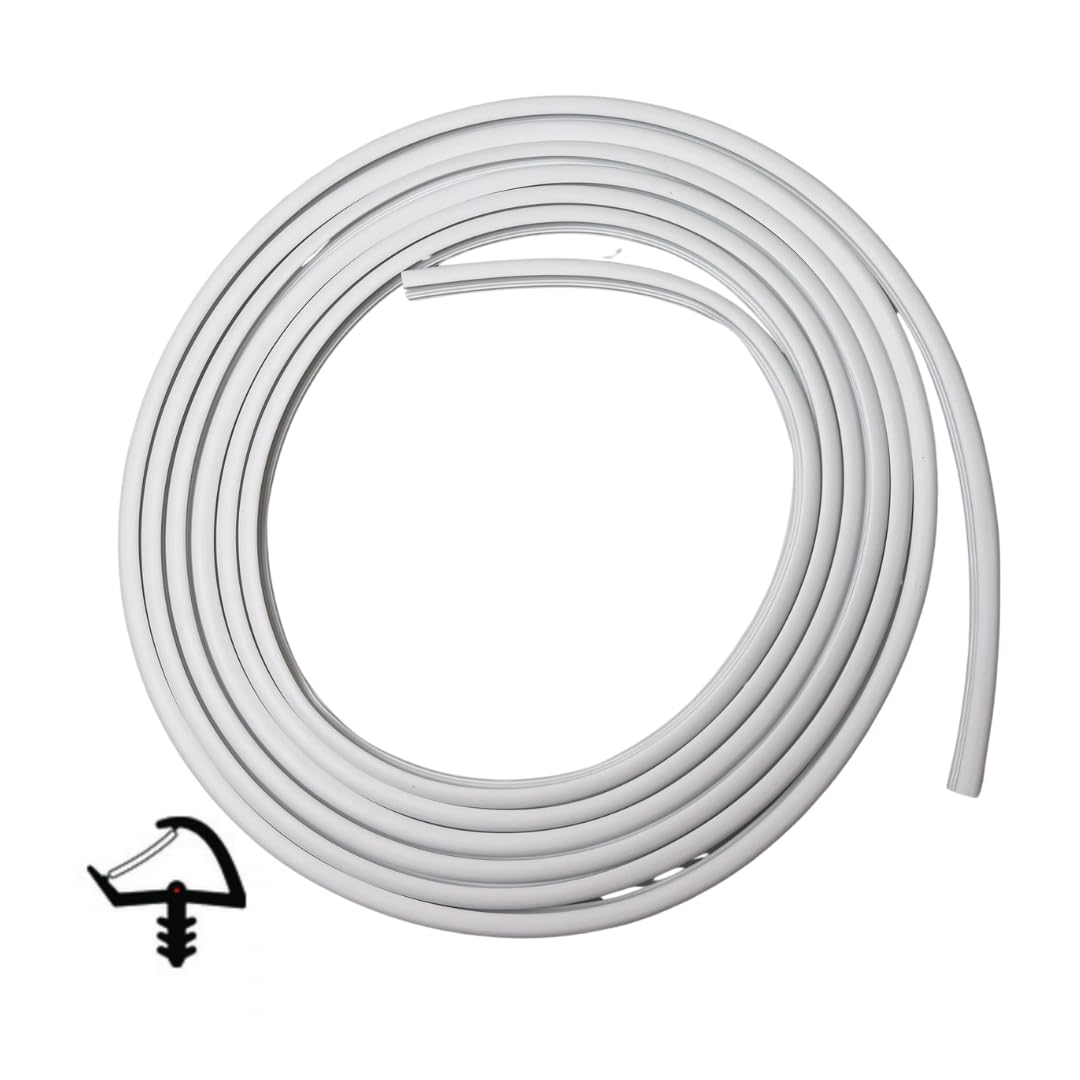 Premium Door Seal in White - 5 Metres Length for Perfect Insulation (White)