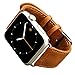 Jisoncase JS-AW4-06A20 Leather Wristband with Metal Clasp and Adapters for (Apple Watch), 42mm, Brown