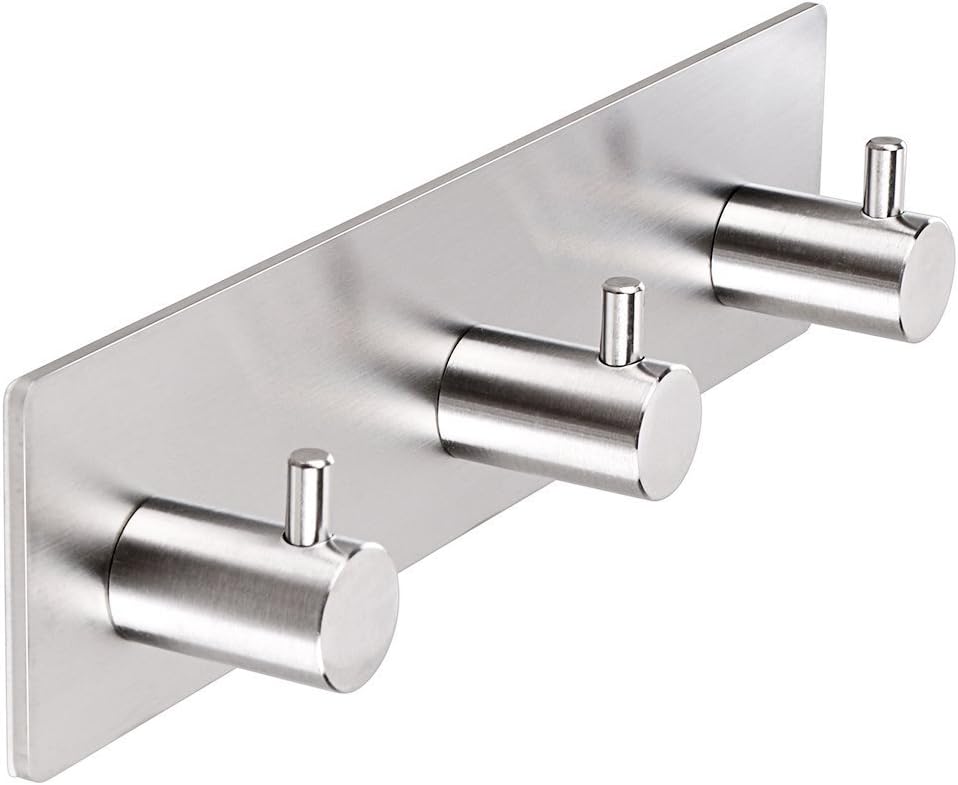 Sumnacon 3M Self Adhesive Bath Hooks Stainless Steel Bathroom Towel