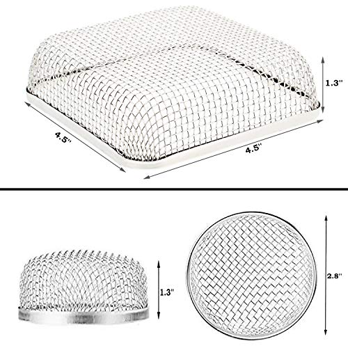 RV Furnaces Bug Screen, Heavy Stainless Steel Mesh Flying Insect Screen with Installation Tool, 8.1" x 1.5" & 2.8'' x 1.3'' & 8.5" x 6" x 1.3" & 4.5'' x 4.5'' x 1.3'' RV Heater Vent Screen (7 Packs)