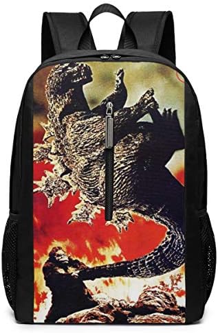 Go-dzilla VS King Kong Students Backpack 17"" Bookbag,Laptop Backpack College School Computer Bag For Kids