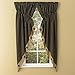 Park Designs Black Sturbridge Patch Lined Gathered Swag 72x63