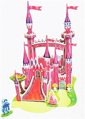 3D Model Jigsaw Puzzle Educational Toy DIY Pink Castle (29 Pieces)