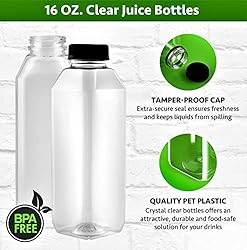 16 oz Plastic Bottles With Lids | Clear Water