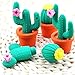 NUOLUX 10pcs Creative Cartoon Cactus Potted Pencil Eraser School Stationery (Random Color)