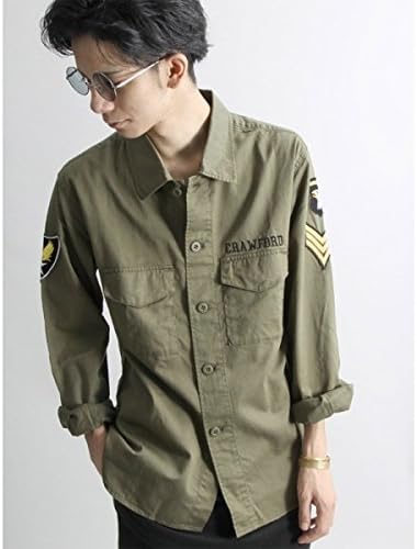 ウィゴー メンズ Wego ウィゴー Wego ワッペンミリタリーシャツ カーキ M Tシャツ カットソー 通販 Amazon