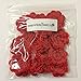 PEPPERLONELY Brand 20PC Red Eight Petals 2 Inch Crocheted Flower Appliques Embellishments