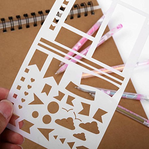 DIY Drawing Template, SWPS Painting Template Tool for Diary Scrapbook Craft Projects
