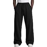 Yimoon Men's Baggy Sweatpants Casual Drawstring Waist Wide Leg Athletic Lounge Sweat Pants with Pockets