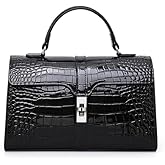 AIDRANI Genuine leather crocodile-patterned women's handbag with removable fine shoulder strap evening bag cashmere wallet