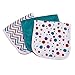 S&T INC. Always Off Reusable Makeup Remover cloths, 6” X 12”, Solid and Print, 3 Pack