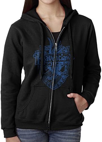 Akslkli Womens Full Zip HARRY POTTER RAVENCLAW CREST Hoodie With Pouch Pocket Medium