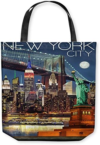 DiaNoche Designs Tote Shoulder Bags by Lantern Press - New York City Skyline