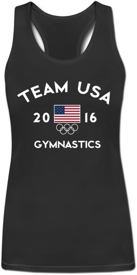 Hernandey Women's Team USA Gymnastics Rio 2016 Olympic Graphic Printed Crew Neck Tops