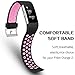 SKYLET Compatible with Charge 2 Bands for Men Women, 3 Pack Breathable Silicone Replacement Sport Wristbands Compatible with Fitbit Charge 2 with Secure Watch Clasp Large Small