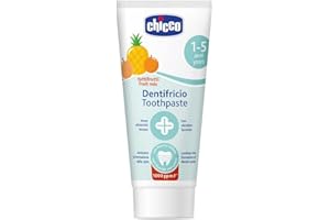 Chicco Dentifricio Bambini Tuttifrutti, Bassa Abrasività, con Betaina e Vitamina E, Contrasta la Formazione Delle Carie e Rim