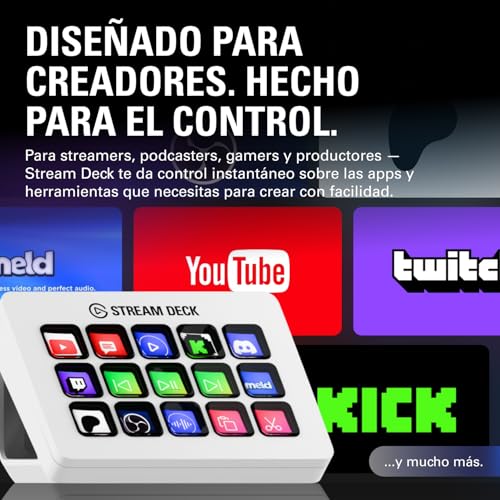 Stream Deck MK.2 White, controlador de estudio