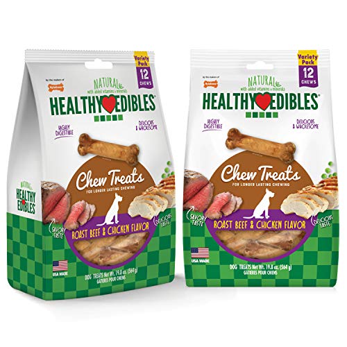 Nylabone Healthy Edibles LongLasting Dog Treat Variety Pack Natural