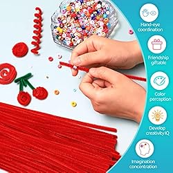 Iooleem 200pcs Red Pipe Cleaners, Chenille