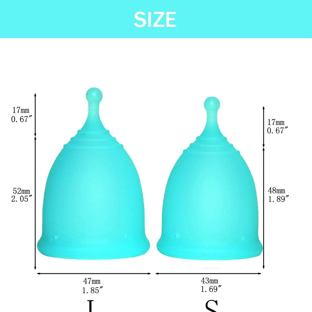 Menstrual Cups Multi Pack Heavy Flow Flexible Disposable Softcup Small Or Large Two Pack with Storage Silicone Soft Cups Menstrual Organic Cups Large: Health & Personal Care