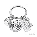 Gmai Fitness Gym Keyring with Quotes, Weight Plate, Dumbbell, and Kettlebell Exercise Bag Charm Pendant Keychain (I CAN)