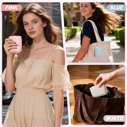 10*5,5*8cm Mini Trousse de Toilette Fille Pochette Maquillage Femme Sac Rangement pour Rouge à Lèvres Vernis a Ongle en Cuir Trousse de Voyage Portable Cadeau Filles Femmes Anniverssaire Noel(Bleu)