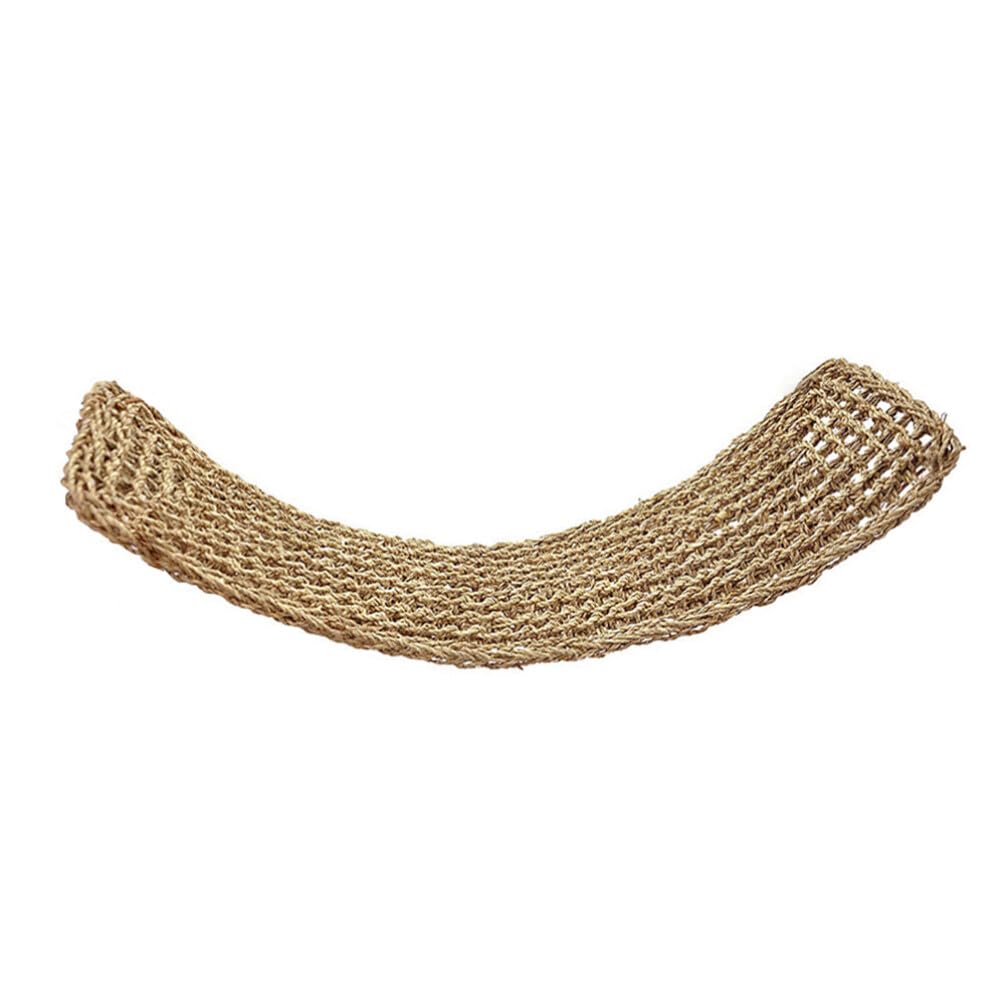 Balacoo Reptile Hammock Handmade Woven Lizard Lounger Natural Sea Grass Pet Mat with Suction Cups for Gecko Snakes Bearded Dragon Tank Accessories 75x18cm,Beige