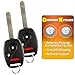Discount Keyless Replacement Uncut Car Entry Remote Fob Key For CR-V CR-Z Crosstour Fit Insight (2 Pack)