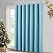 NICETOWN Sliding Glass Door Curtains - Patio Door Blinds, Luxury Home Blackout Curtains for Villa/Hall, Blinds for Bedroom (Teal Blue, 100 inches x 84 inches)