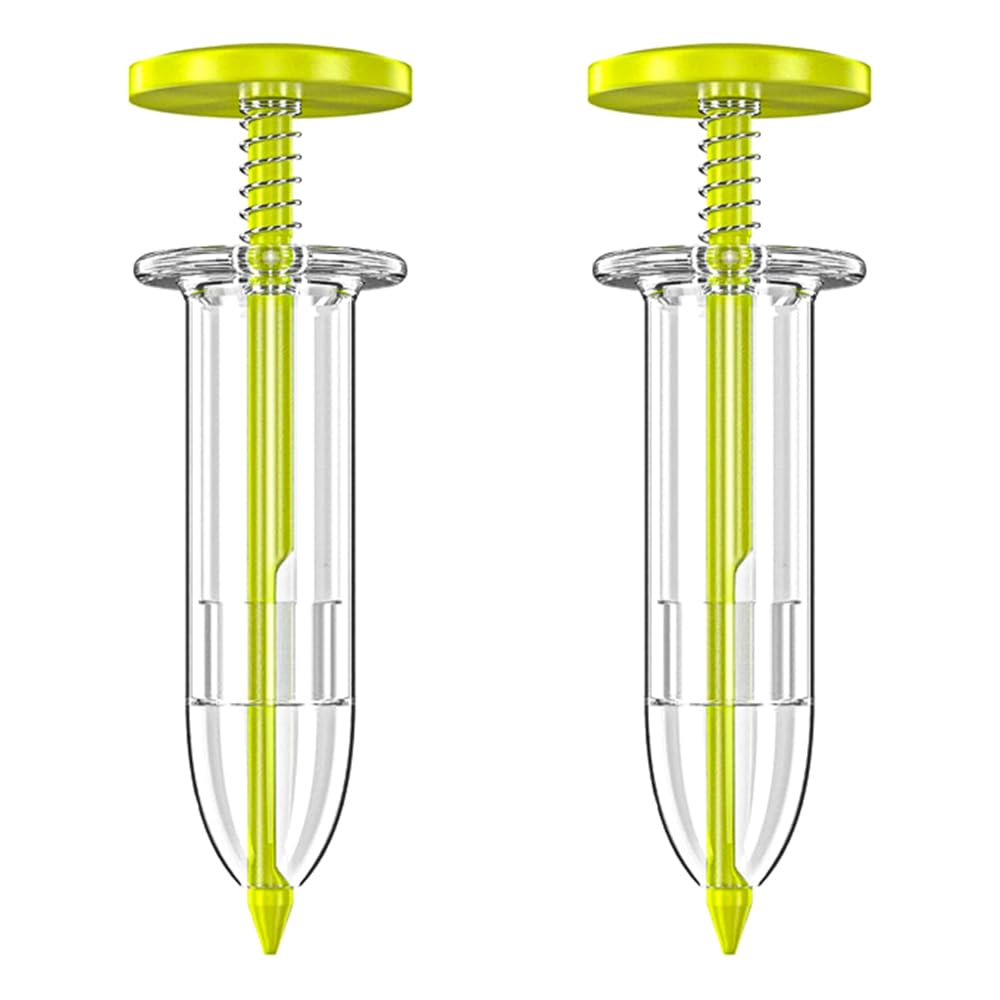 Tiardey 2PCS Small Seed Spreader 2PCS Handheld Seeder Pressure Seeder for Gardening Flowering -Green