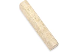 Peer Hastam Jerusalem Stone Mezuzah Round Kotel Made in Israel (White)