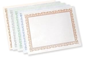 Gartner Studios Variety Pack Certificate Paper, 65lb, 8.5” x 11”, 100 Count, Red, Blue, Gray and White Customizable Blank Award Certificates (74933)