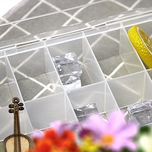 Jewelry Organizer Bead Box Storage Container Case 14 Grids Stable Divider Portable Electronic Components Assortment Organization box - Thumbnail 6