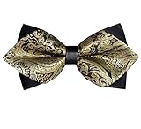 Ysiop Men Polyester Pre-tie Double Layers Bow Tie Adjustable Bowties with Gift Box 6