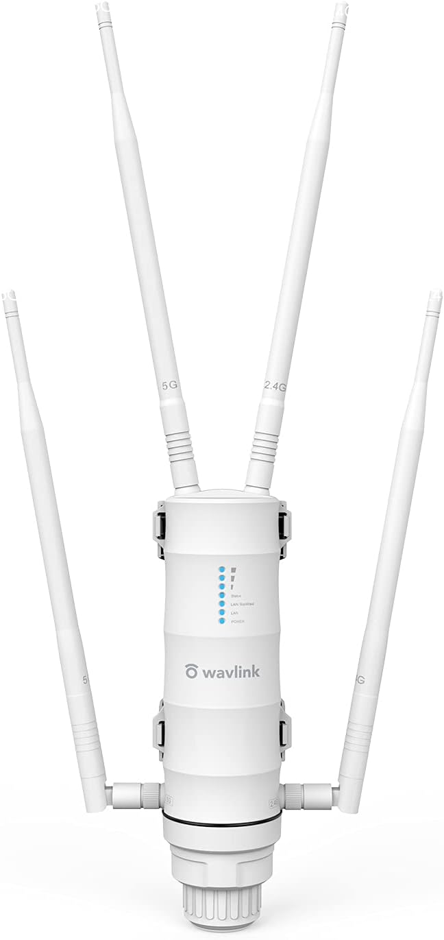 WAVLINK AC1200 Outdoor WiFi Access Point Repeater Extender Dual Band POE 4x7dBi