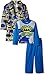 DC Comics Little Boys Batman 2-Piece Pajama Set with Robe, Blue, 6/7