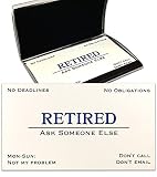 Out of Business Cards - Funny Retirement Gift - Cards With Stainless Steel Case For Retired Men, Women, Coworkers, Employees, Boss, Friend, Colleague